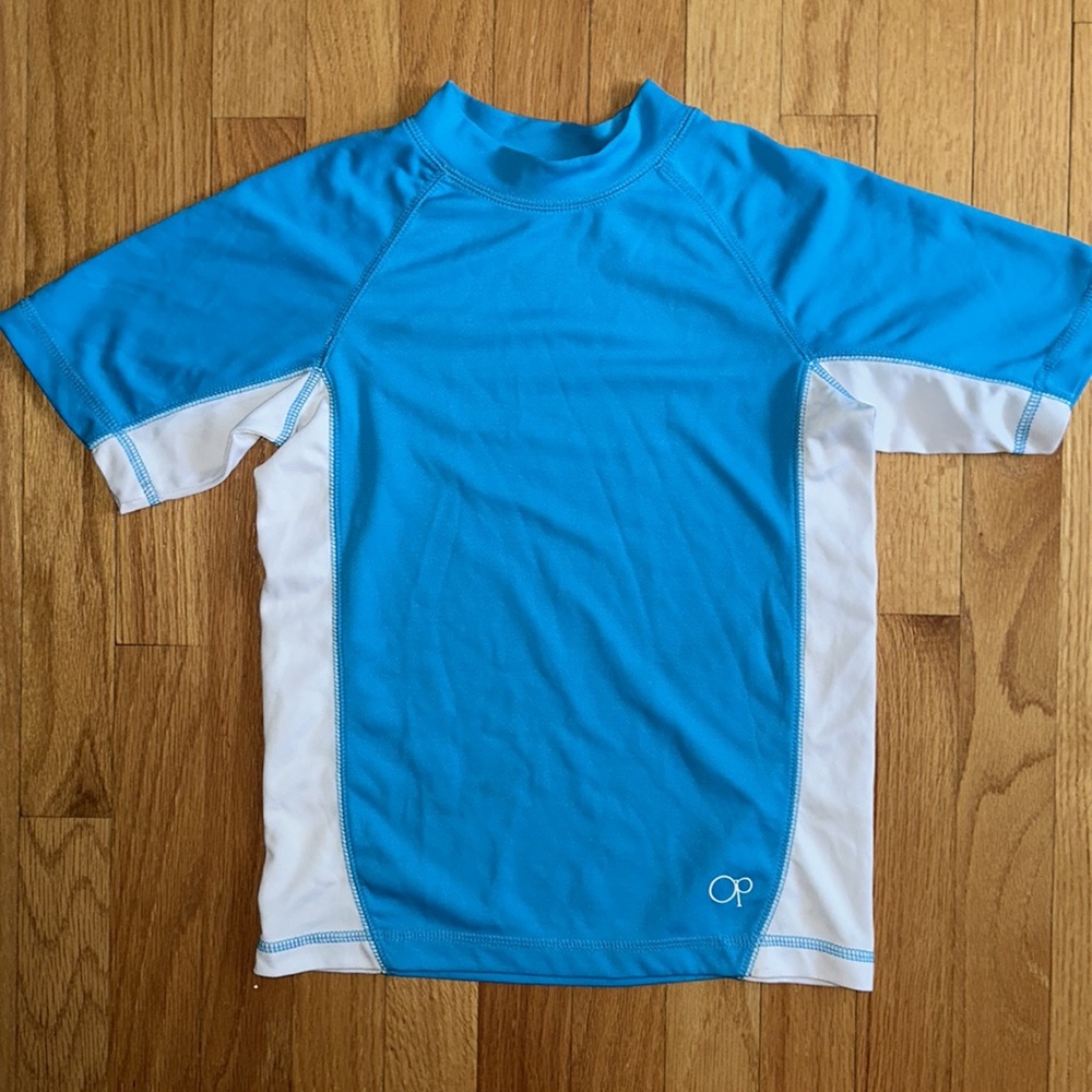 OP Boys Rashguard Blue and White
